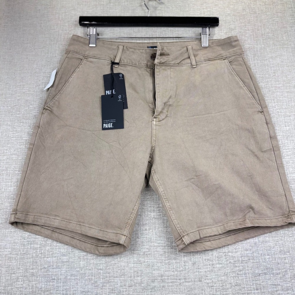 PAIGE Thompson Shorts Vintage Style Beige Ash Men 32 ** New w/ Tags**